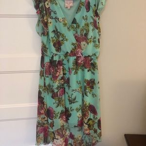 Floral hi-low dress